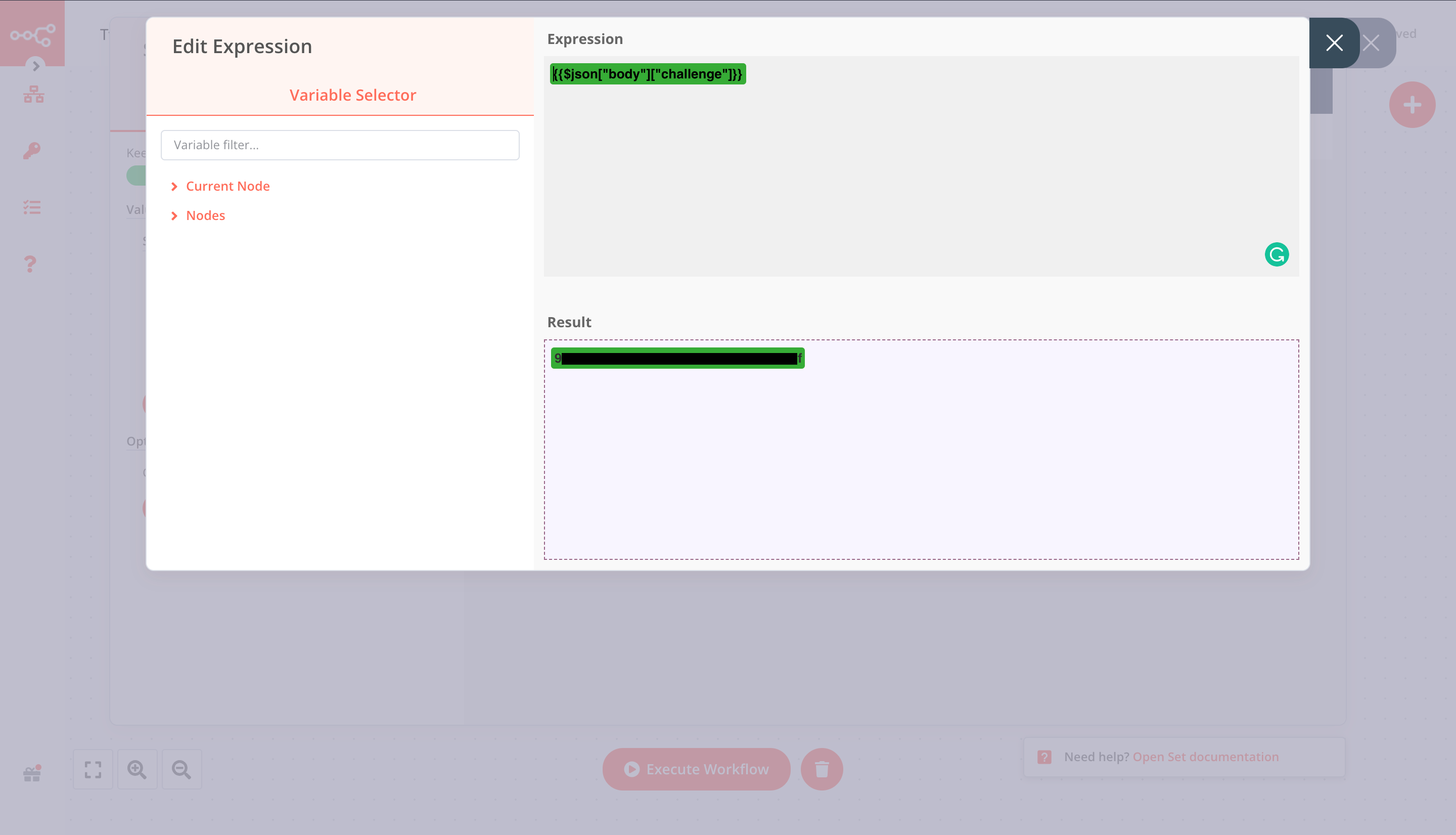 Referencing challenge from the Webhook node