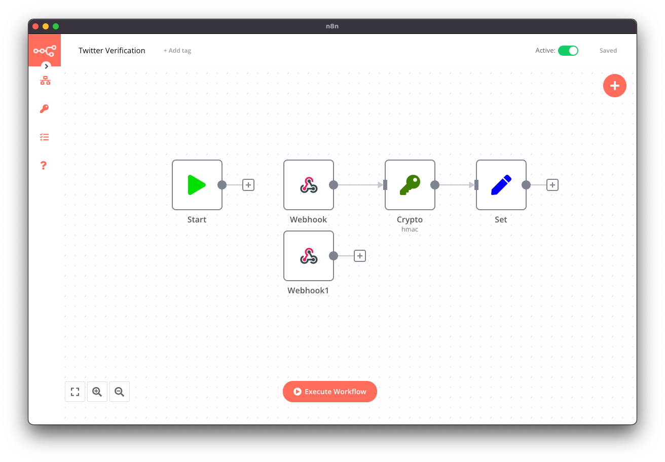 Workflow with two webhook node